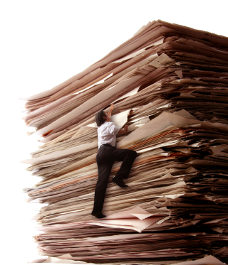 Mountain of paperwork